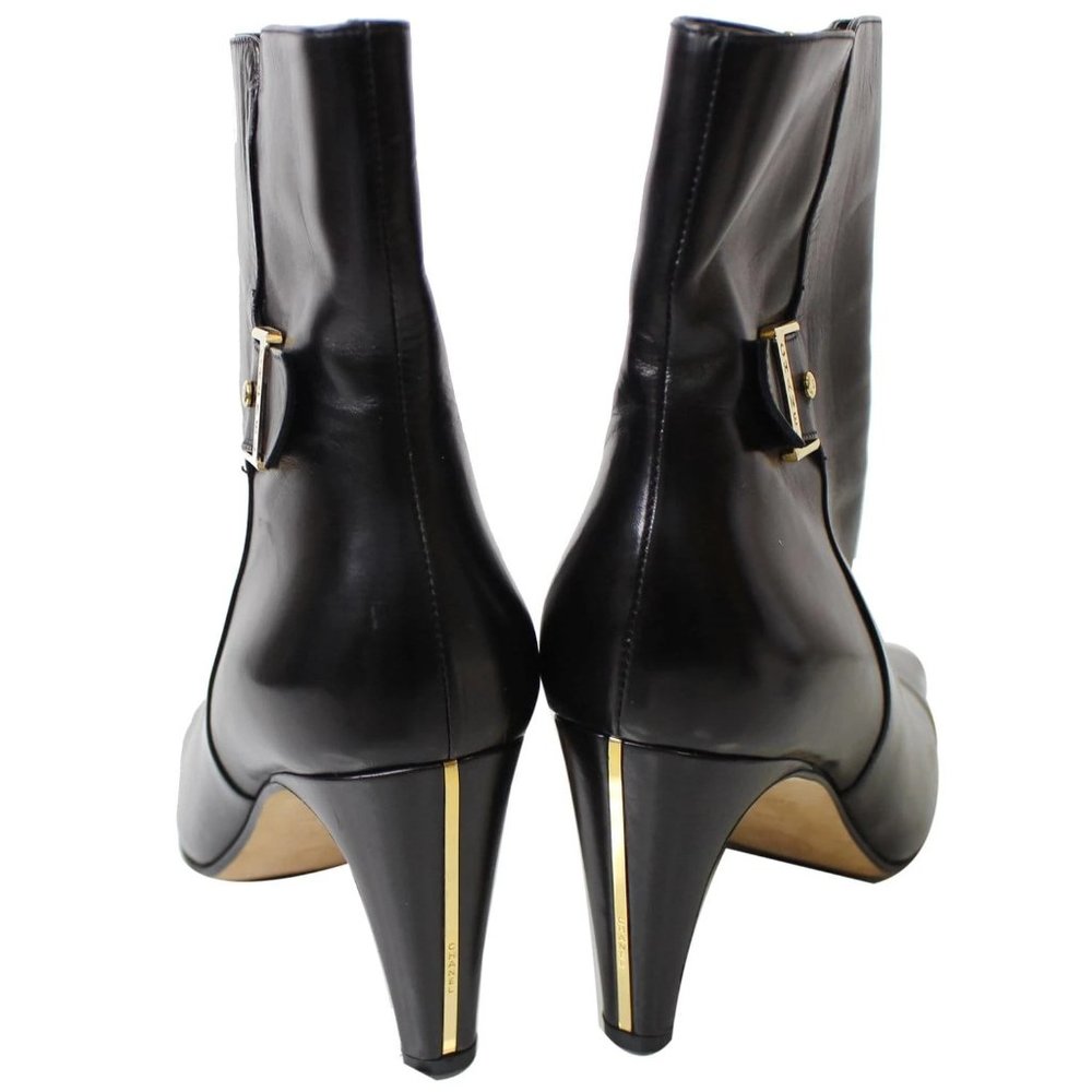 CHANEL Ankle Leather Zip Boots Black US 9.5 - Picture 3 of 8
